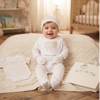 H13228:  Baby Unisex "Litttle Star" 6 Piece Mesh Bag Gift Set (NB-6 Months)